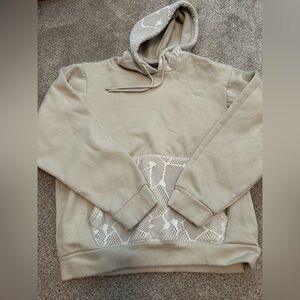 Saints Studio Men's Beige Hoodie‎ with Patterned Accents